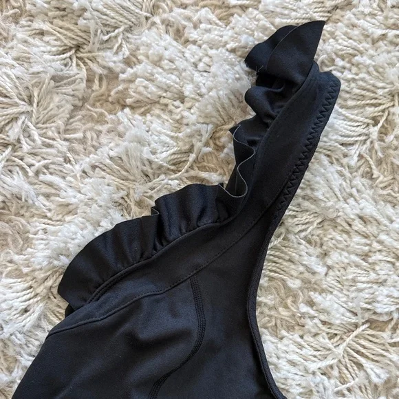 FP Movement by Free People Black Ruffle Love Me bodysuit - Picture 2 of 7